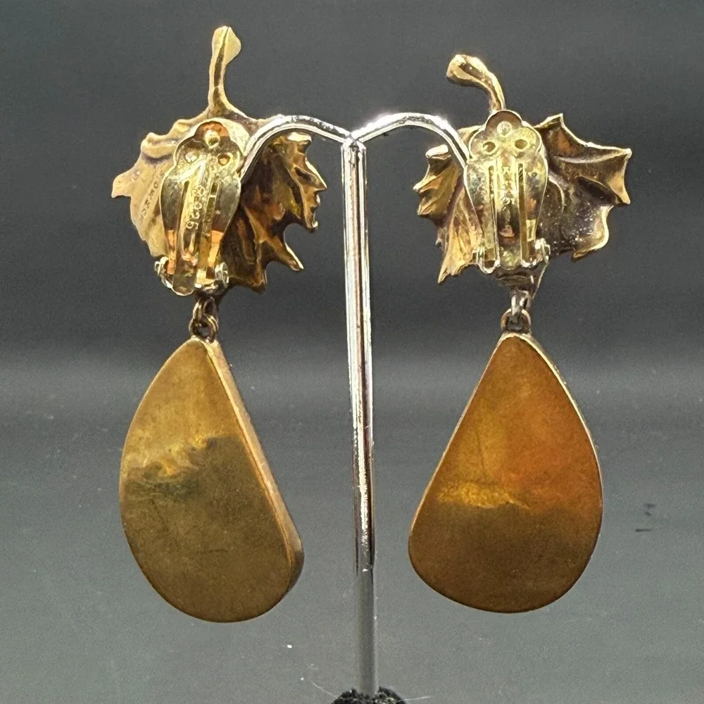 Rare Stephen Dweck Bronze & Sterling Silver Earrings 3